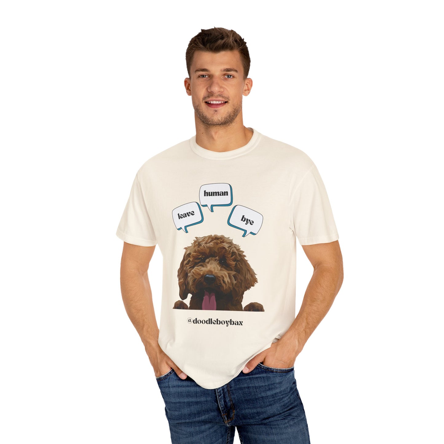 "Leave Human Bye" Unisex Garment-Dyed T-shirt