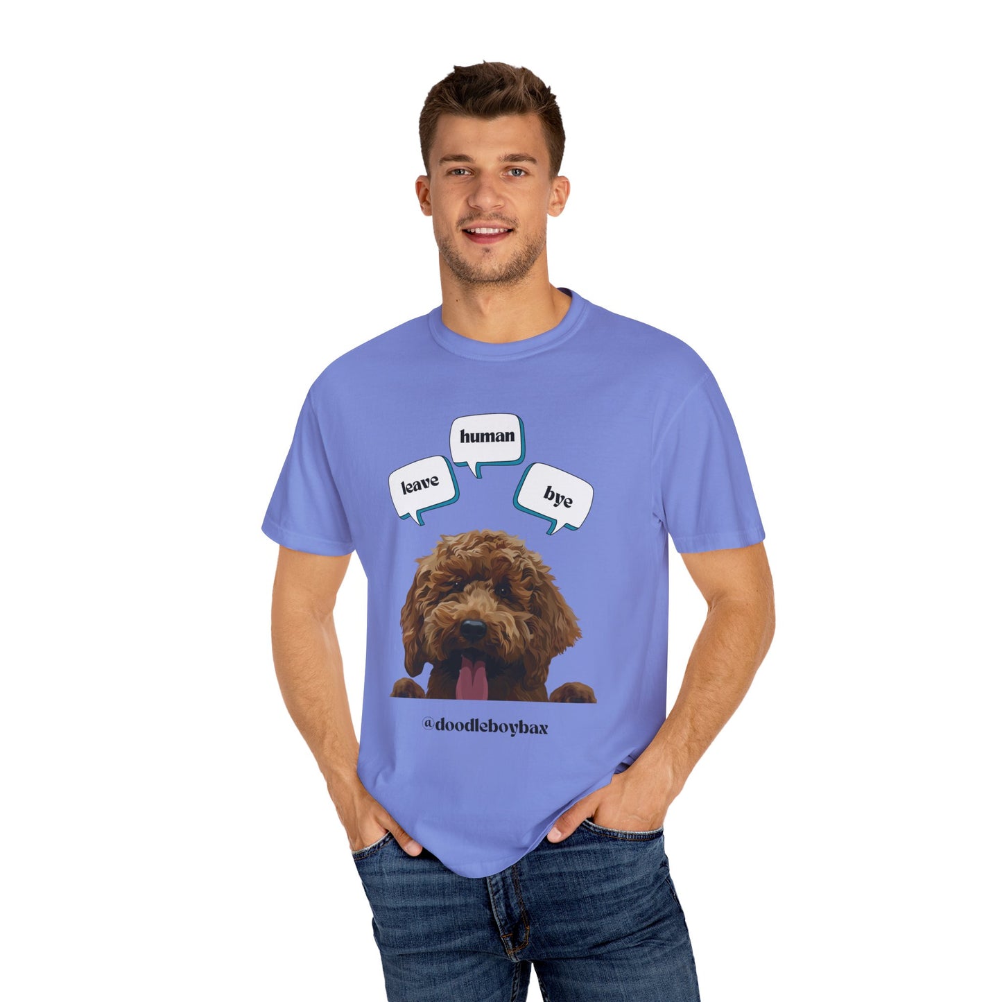 "Leave Human Bye" Unisex Garment-Dyed T-shirt