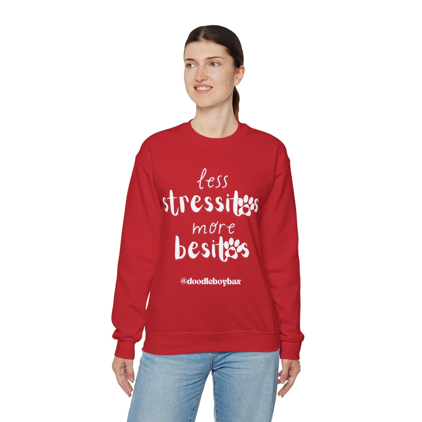 "Less Stressitos, More Besitos" Unisex Heavy Blend™ Crewneck Sweatshirt