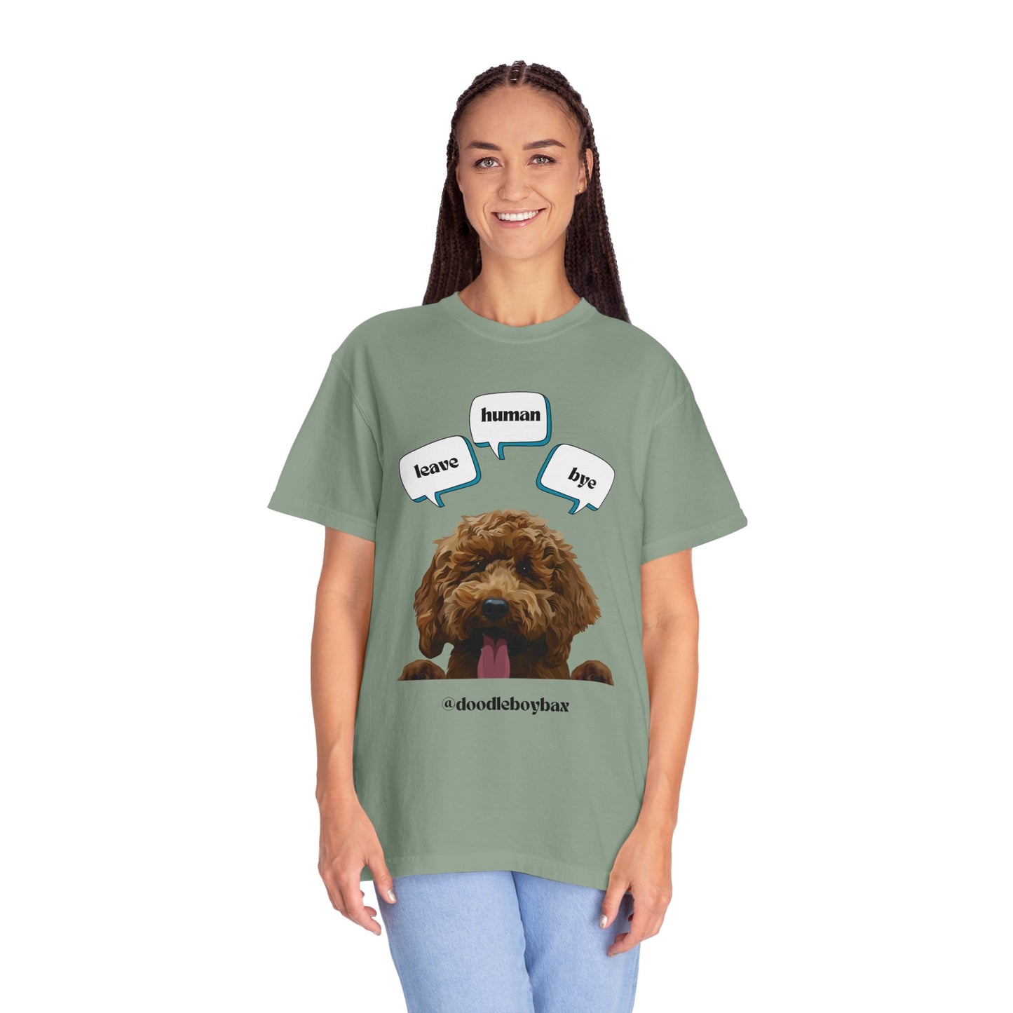"Leave Human Bye" Unisex Garment-Dyed T-shirt