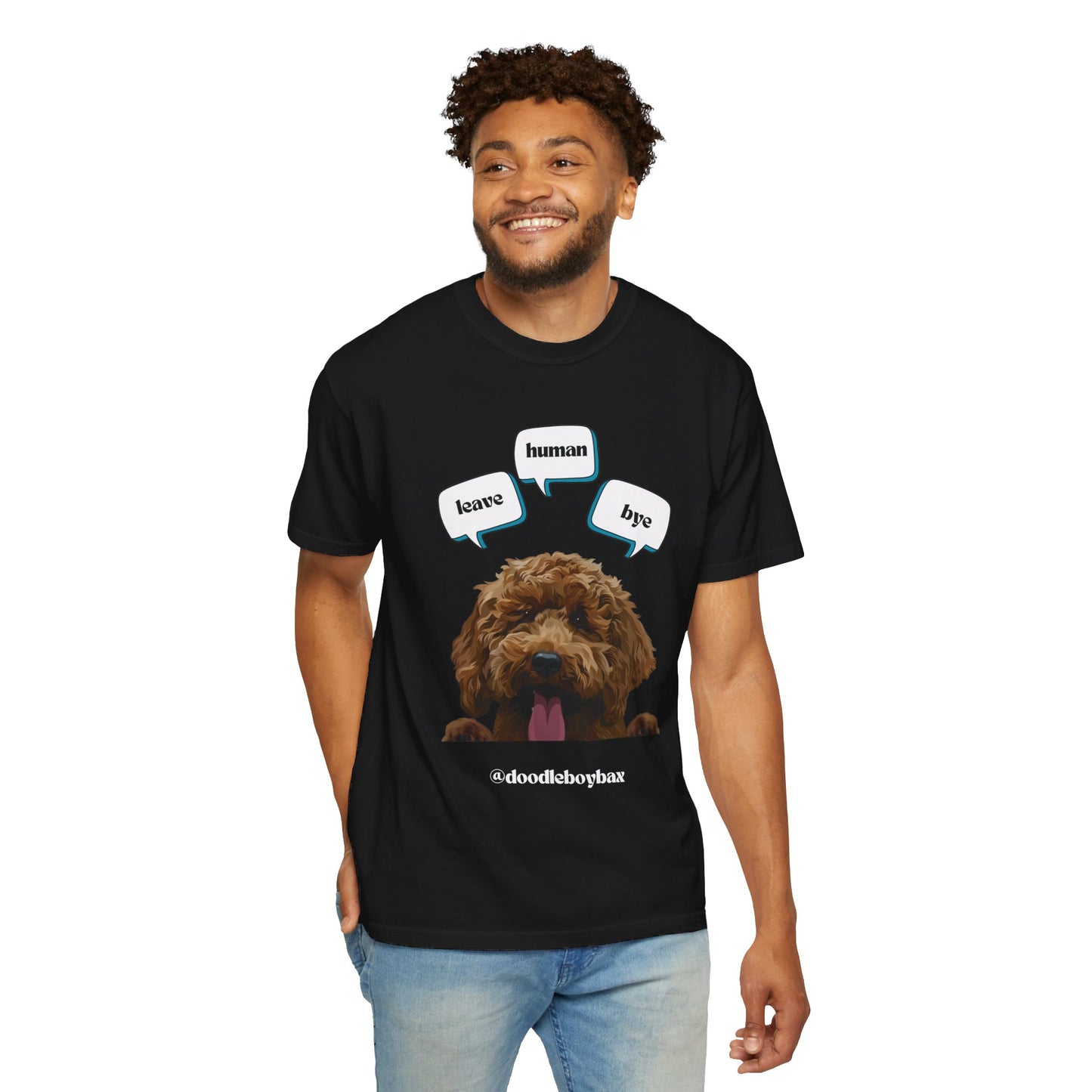 "Leave Human Bye" Unisex Garment-Dyed T-shirt