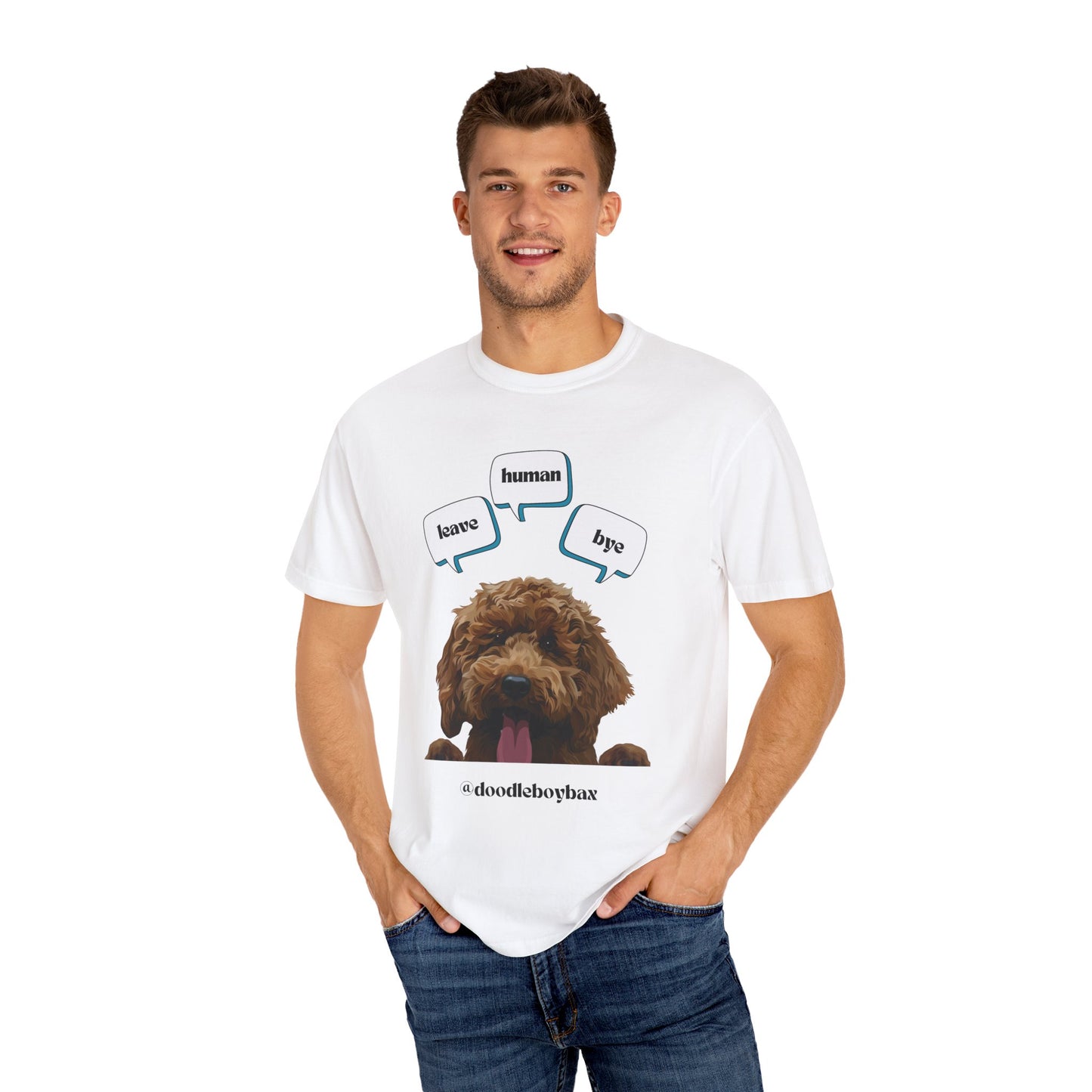 "Leave Human Bye" Unisex Garment-Dyed T-shirt