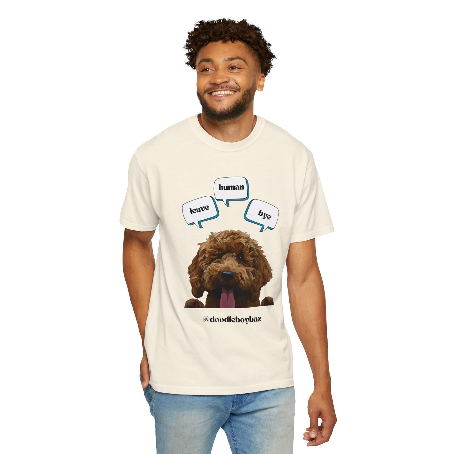 "Leave Human Bye" Unisex Garment-Dyed T-shirt