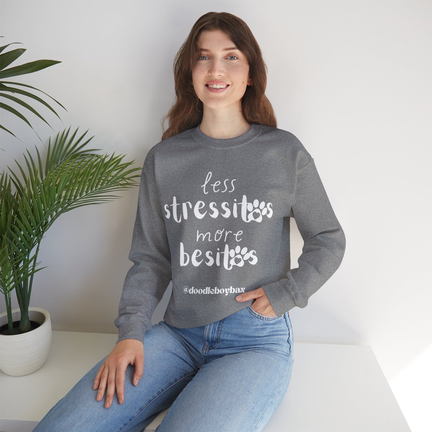 "Less Stressitos, More Besitos" Unisex Heavy Blend™ Crewneck Sweatshirt