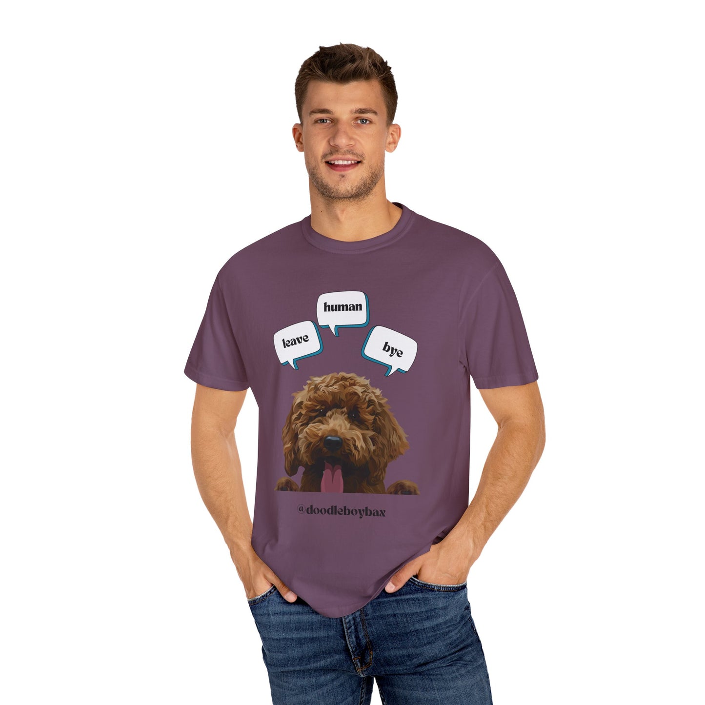 "Leave Human Bye" Unisex Garment-Dyed T-shirt