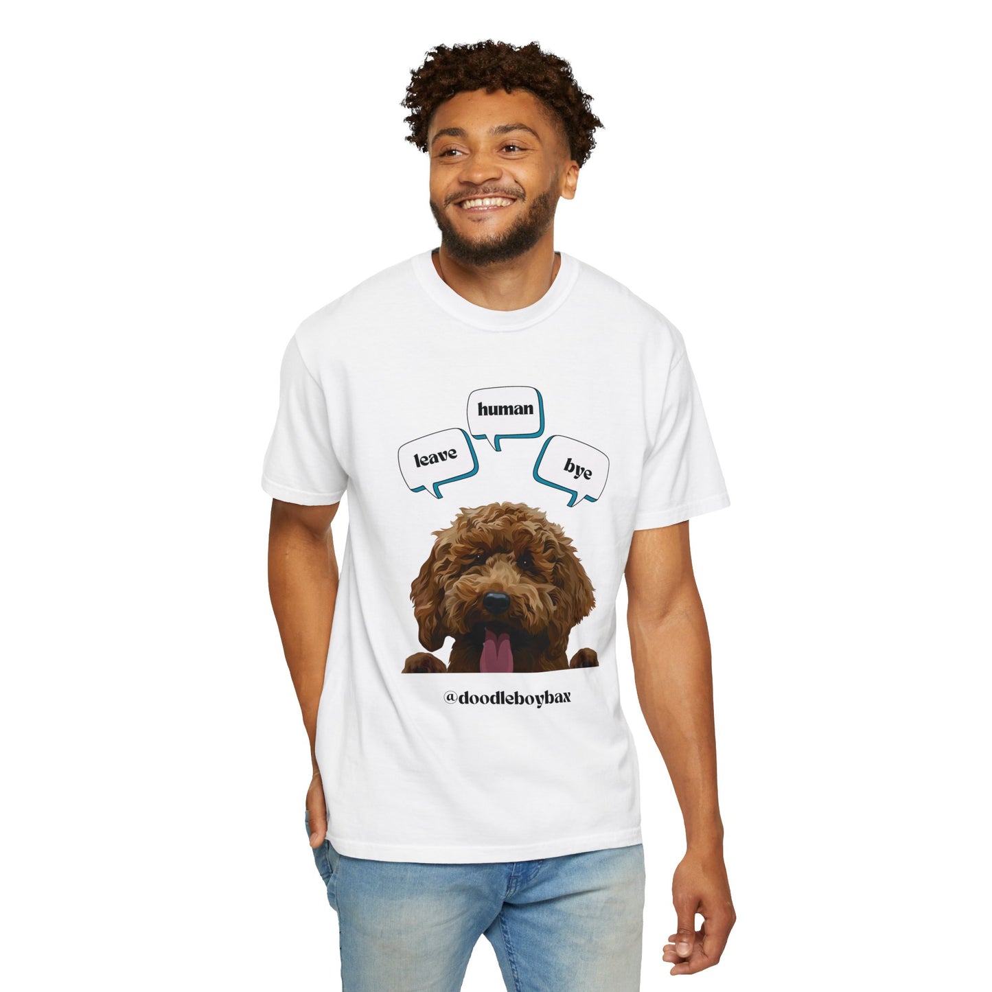 "Leave Human Bye" Unisex Garment-Dyed T-shirt