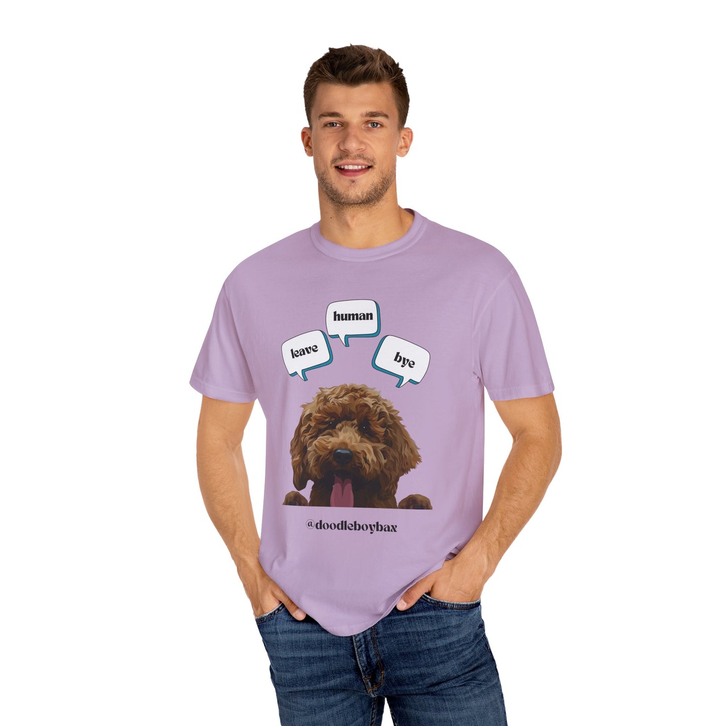 "Leave Human Bye" Unisex Garment-Dyed T-shirt