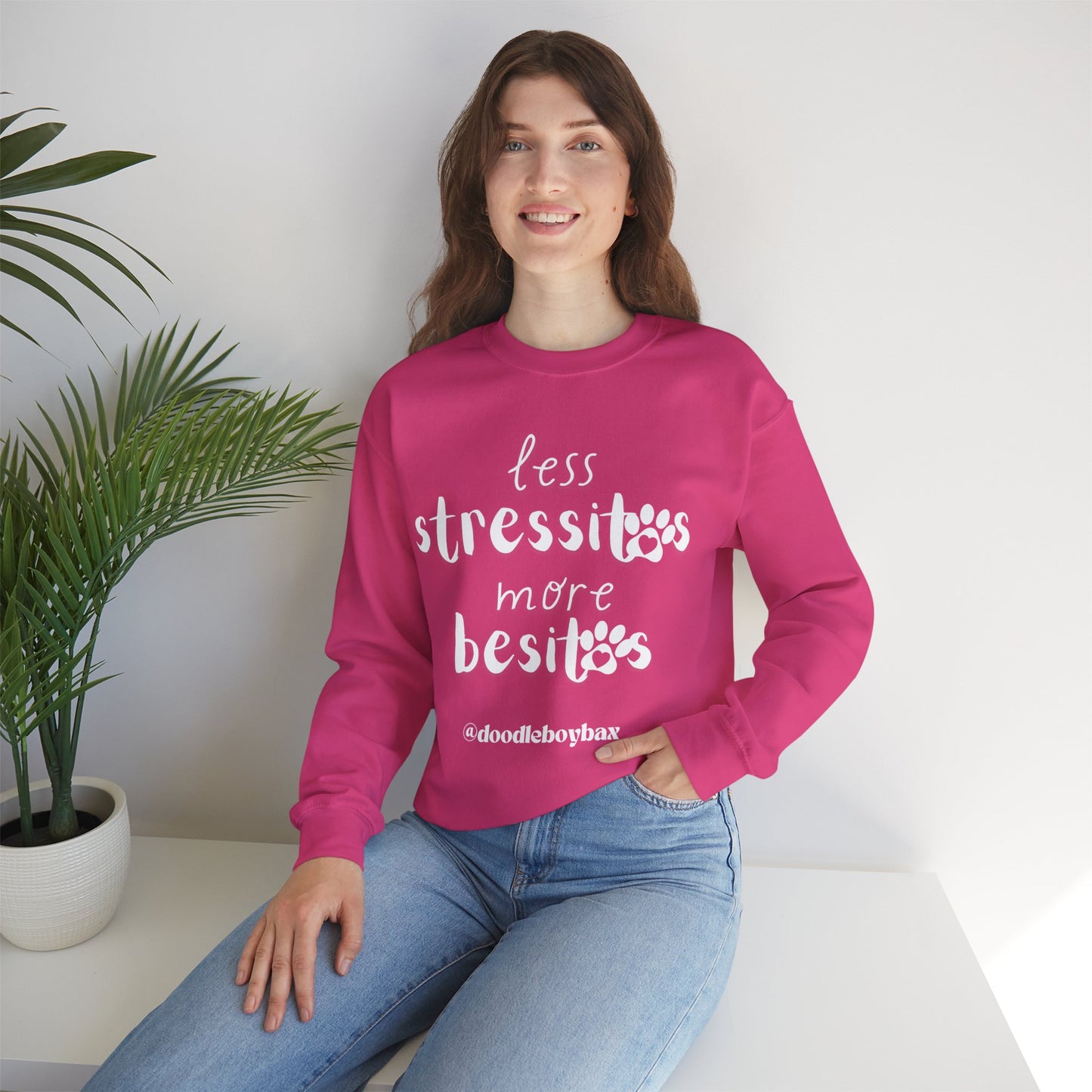 "Less Stressitos, More Besitos" Unisex Heavy Blend™ Crewneck Sweatshirt