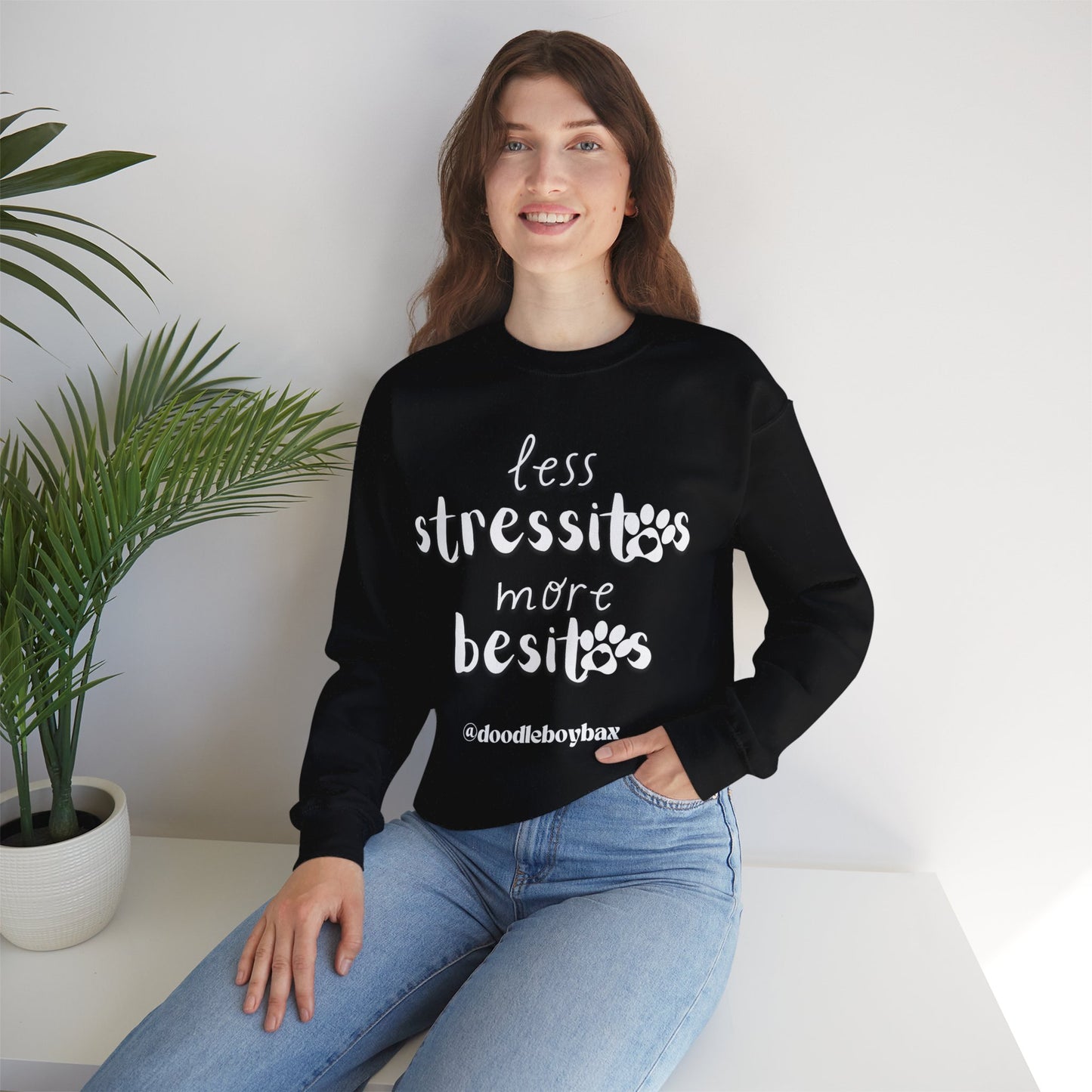 "Less Stressitos, More Besitos" Unisex Heavy Blend™ Crewneck Sweatshirt