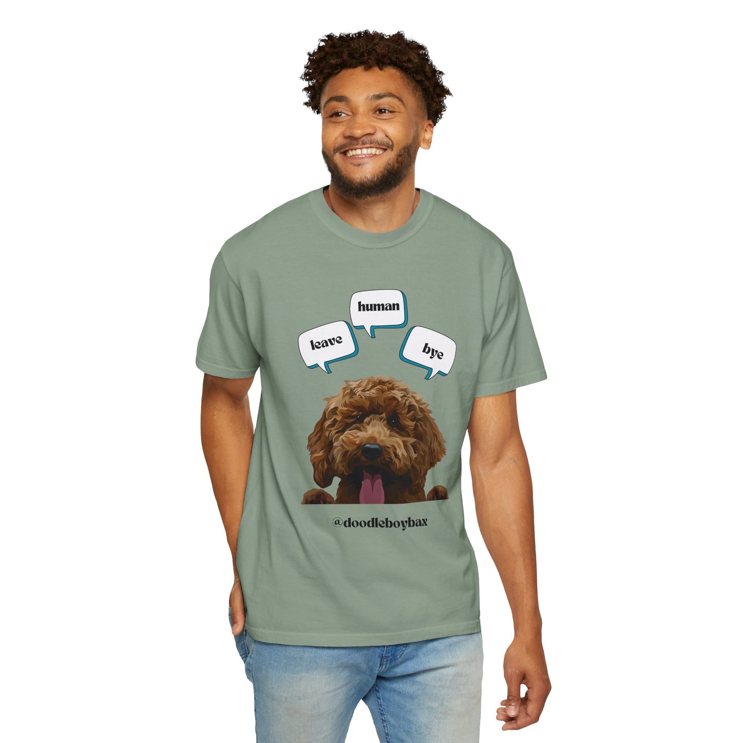 "Leave Human Bye" Unisex Garment-Dyed T-shirt