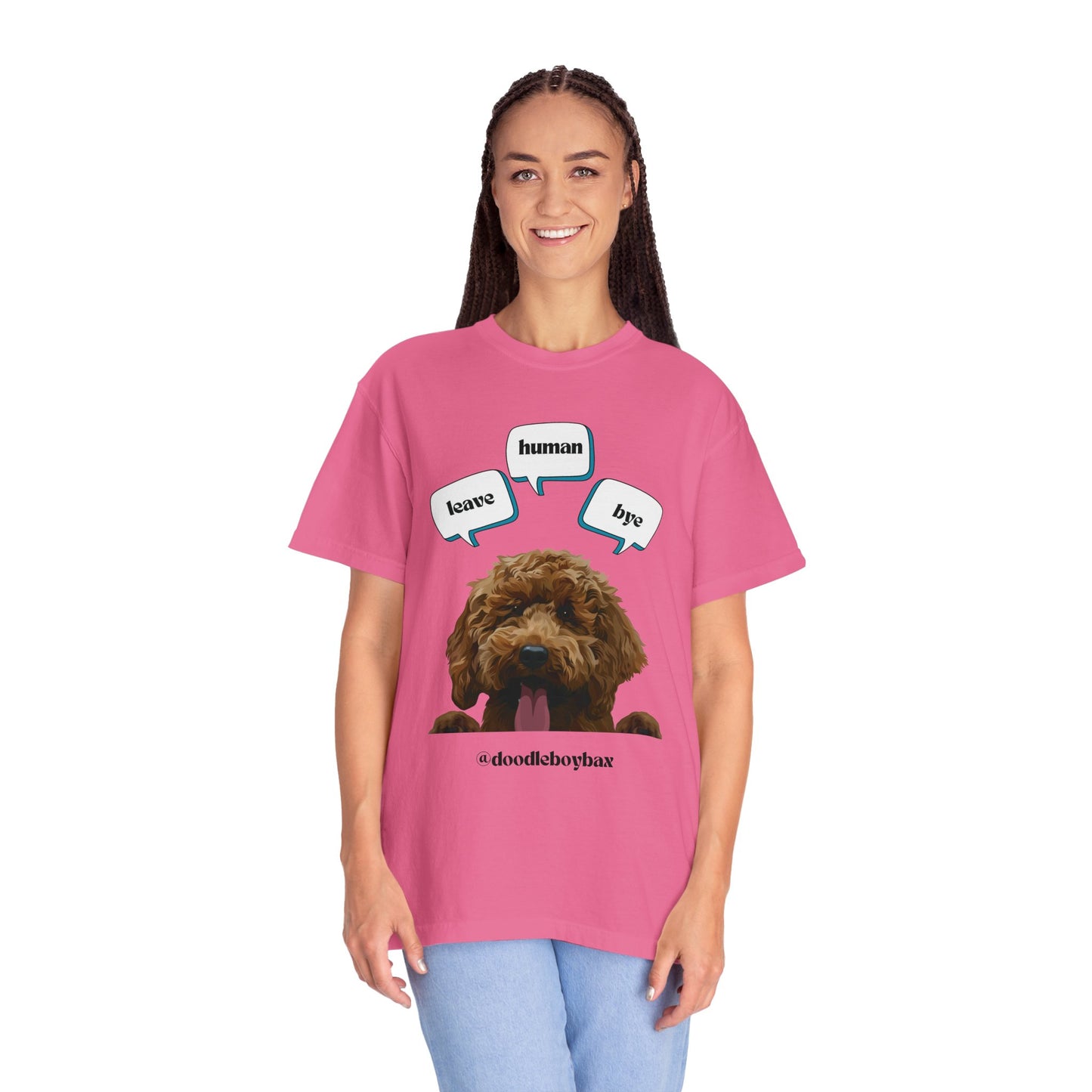 "Leave Human Bye" Unisex Garment-Dyed T-shirt