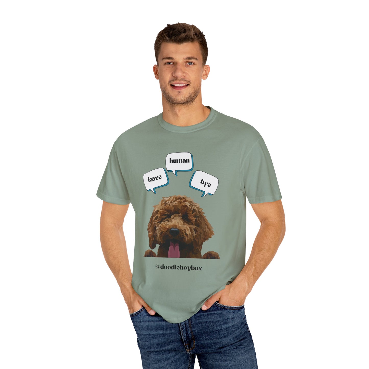 "Leave Human Bye" Unisex Garment-Dyed T-shirt