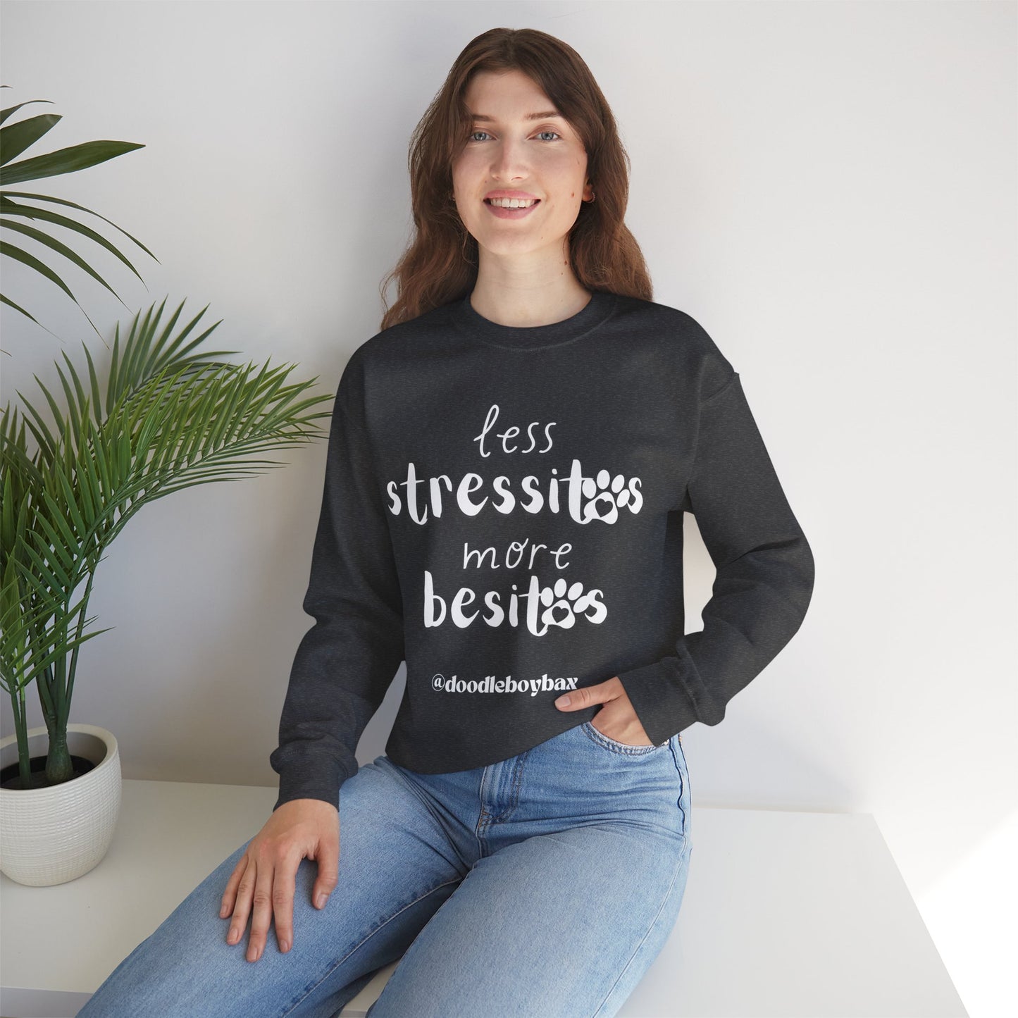 "Less Stressitos, More Besitos" Unisex Heavy Blend™ Crewneck Sweatshirt