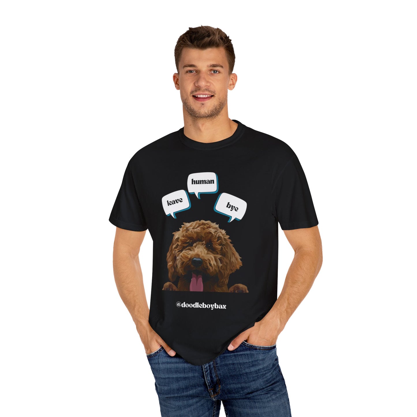 "Leave Human Bye" Unisex Garment-Dyed T-shirt