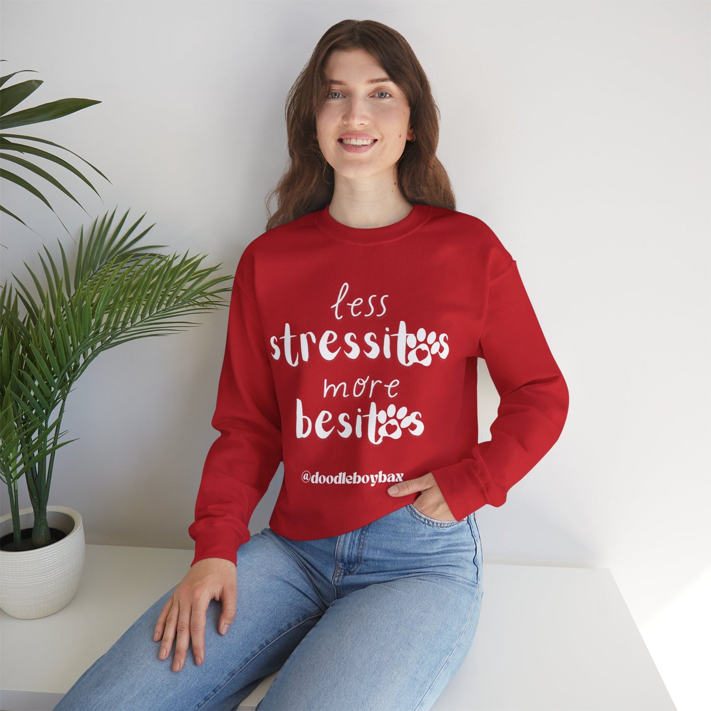 "Less Stressitos, More Besitos" Unisex Heavy Blend™ Crewneck Sweatshirt