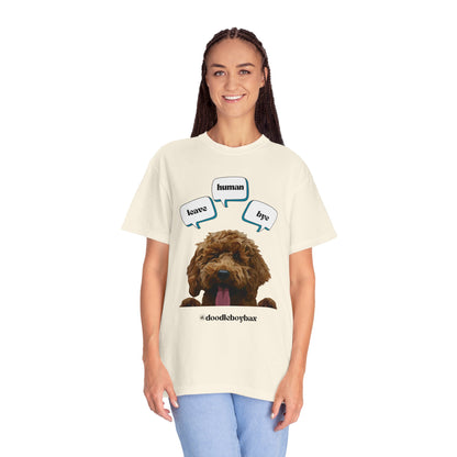 "Leave Human Bye" Unisex Garment-Dyed T-shirt