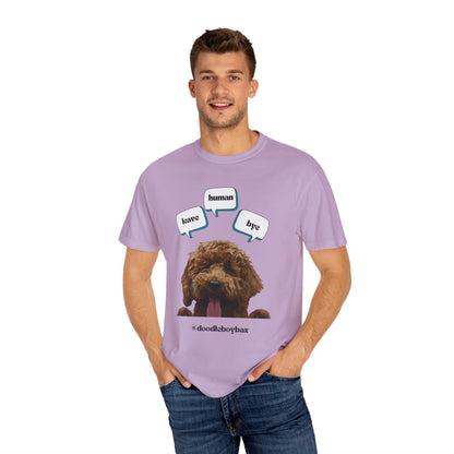 "Leave Human Bye" Unisex Garment-Dyed T-shirt