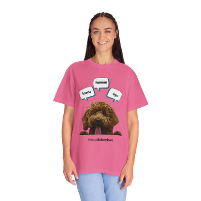 "Leave Human Bye" Unisex Garment-Dyed T-shirt